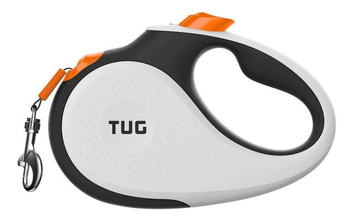 TUG Correa Retractil Para Pasear Perros Tug Blanco-Naranja Tiny 0