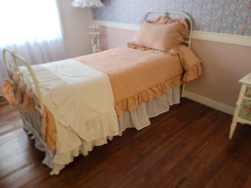 Vints House Offers Cotton Gauze Bed Skirt. 1.40x1.9 2