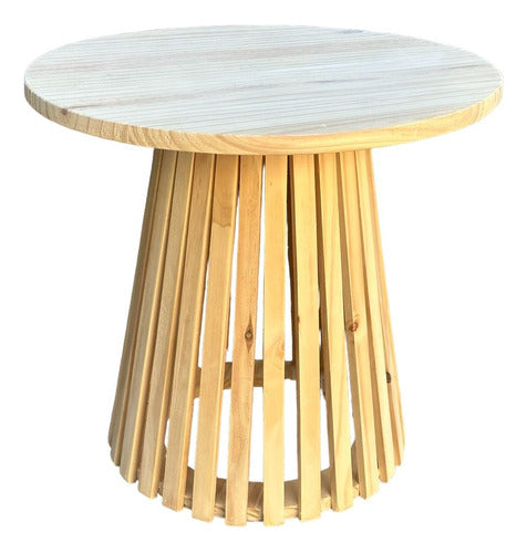 Lomas Pino Round Dining Table in Pine - 100 cm 0