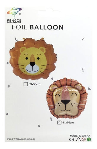 Tu Mundo Metallic Balloon Lion 53x56cm Jungle Animal Decoration 1