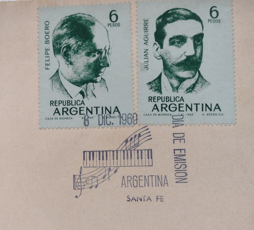 2 Sobres Conmemorativos Músicos Argentinos 2