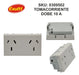 Exultt Double Socket Module Pack of 10 - 10A Urban Line 1