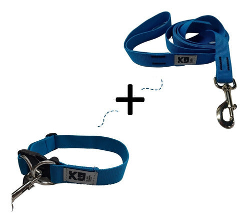 Adjustable K9 Dog Trainers Collar + 5M Leash Set for Dogs 38