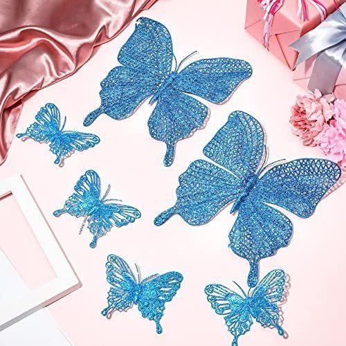23-Piece 3D Butterfly Christmas Tree Decoration Set - Blue 1