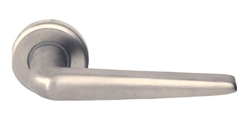 Axis Double Balanced Door Handle with Knob - Aluminum Stainless Steel 0