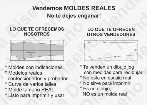 Molde Imprimible Pantalón Chupin Hombre Talles Del S Al 2xl 3