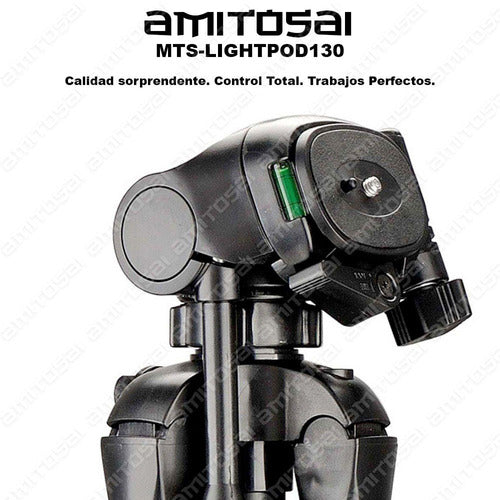 Amitosai Tripod Combo 1.30m + Cell Phone Adapter + Remote Shutter + Bag K0 6