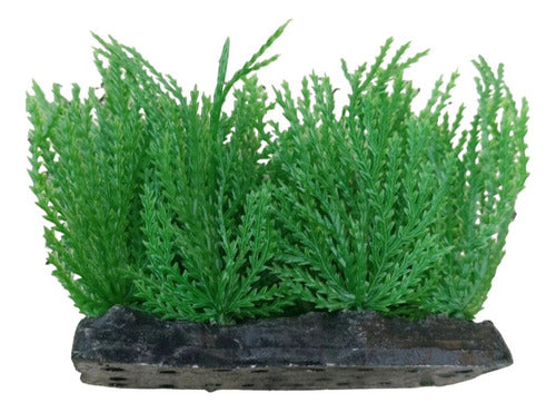 Planta Artificial Para Pecera /terrario Con Base De 8cm. 0