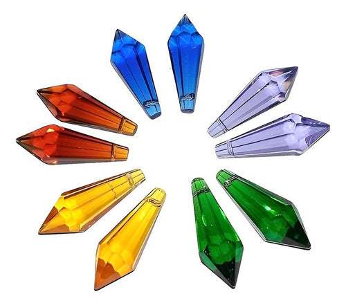 Silant Color Crystal Caireles Pack of 10 4 cm Prismas 0