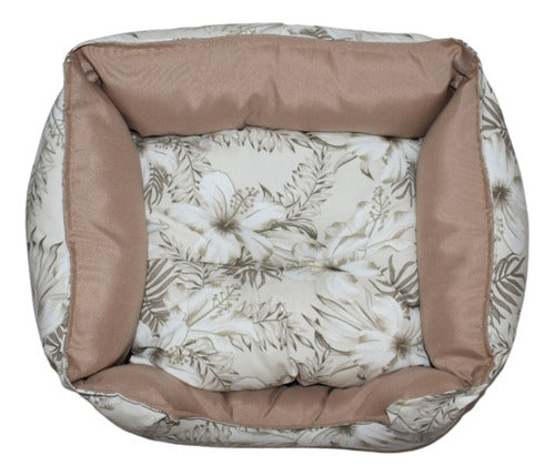 **Cozy Pet Bed for Small Dogs - Floral Design** - Cama Cucha Moises Para King Charles Spaniel Lakeland Terrier