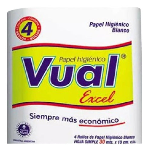 Vual Pack Papel Higiénico Vual Excel 4x30m - X12u 0