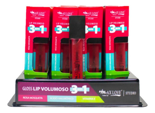 Max Love - Lip Gloss Volumoso 3 Em 1 Cor 301 - 32 Unids 0