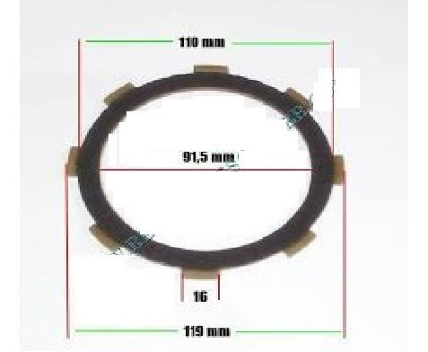 Clutch Plate for Motomel Motard 200 5 Discs-2r 2