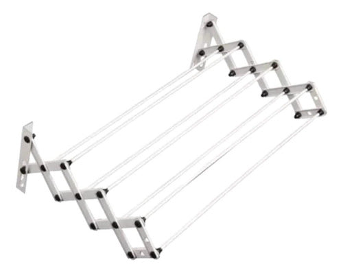 TODOBAG Wall-Mounted Expandable Drying Rack 7 Rods 100 Cm 0