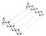 TODOBAG Wall-Mounted Expandable Drying Rack 7 Rods 100 Cm 0