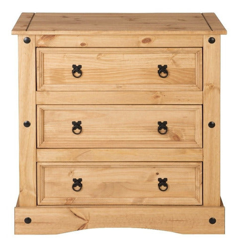 MYC Comfortable 3-Drawer Solid Wood Dresser 0