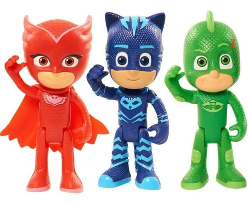 Muñecos Heroes En Pijama Gecko Catboy Owlet Set X3 Figuras 0