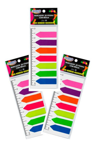 BRW 3x Neon Arrow Sticky Page Markers - 7 Colors 0