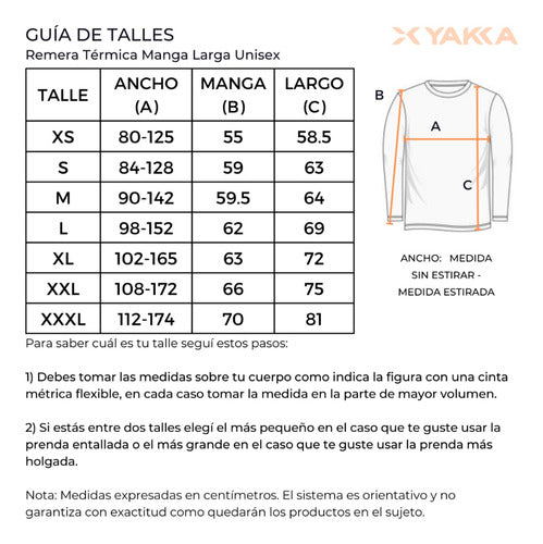 Thermal Long Sleeve Sport T-shirt Yakka Unisex Running 17
