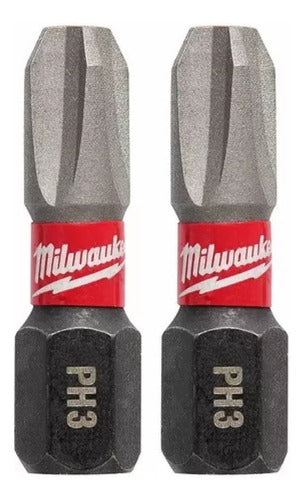 2-Pack PH 3 X 25mm High-Impact Bits Milwaukee 48-32-4413 0