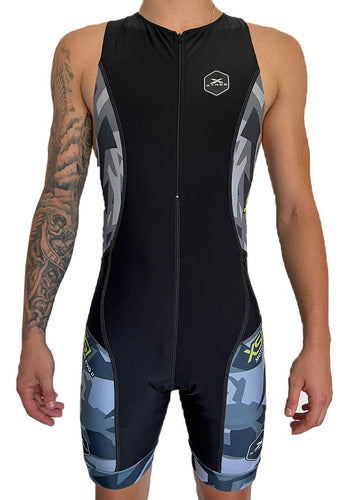 Xtres Triathlon Cycling Running Sleeveless Body Suit Men 0
