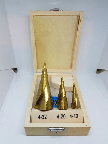 Titanium Coated Step Drill Bit Set for Metals - Diagonal Cutting Edge 7