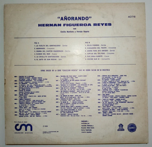 Vinilo Añorando De Hernán Figueroa Reyes 1