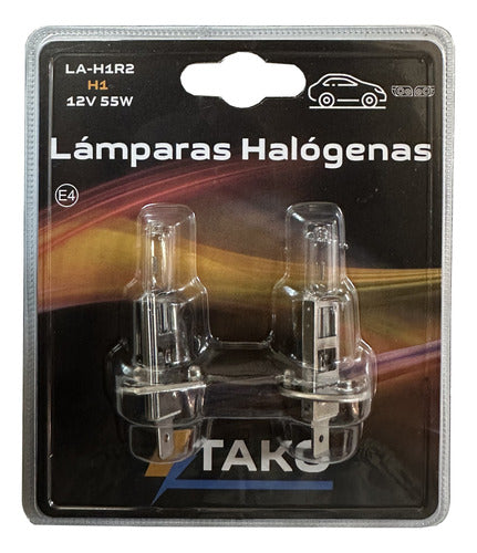 Juego De Lampara H1 Halogena 12v 55w Tako La-h1r2 Tako 2