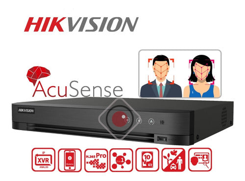 Dvr 4ch + 2 Ip Canales Hikvision 4mp Vga Hdmi Cctv Acusense 1