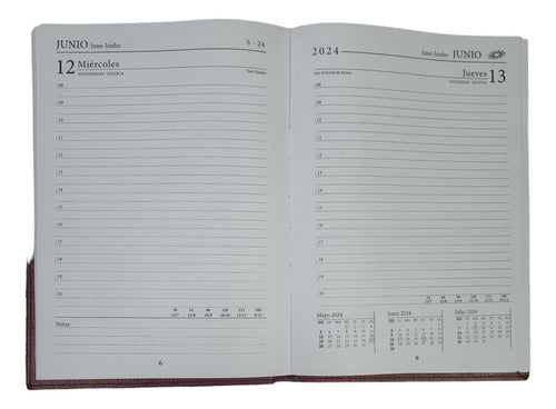 2024 Arwen Daily Stitched Faux Leather A4 20 X 28 Cm Planner 1