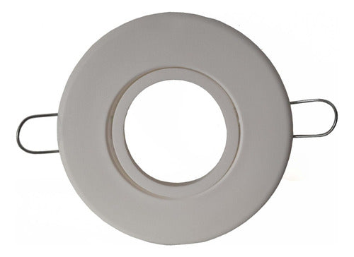 Ferrolux Round White PVC Recessed Spot for LED Dichroic x4 0