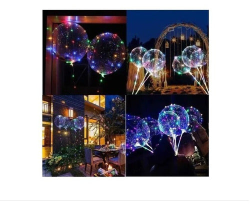 LED Multicolor Crystal Light-Up Balloon Stick x10 Pack 2