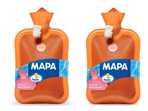 Bolsa Agua Caliente Mapa Pirelli C/tapón Repuesto Naranja X2 0