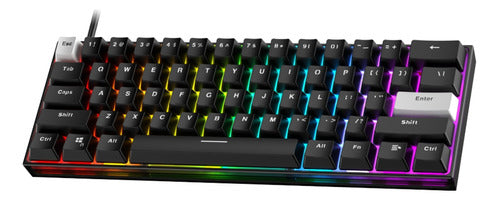 Fantech MK857 Frost 60% Mechanical RGB Gaming Keyboard USB-C 1