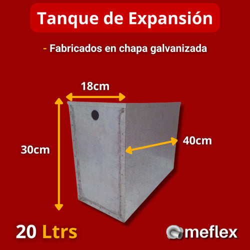 Tanque De Expansión 20 Litros Zingueria Chapa Galvanizada 1