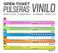 Open Ticket Vinyl Wristbands Plain Pack of 150 2