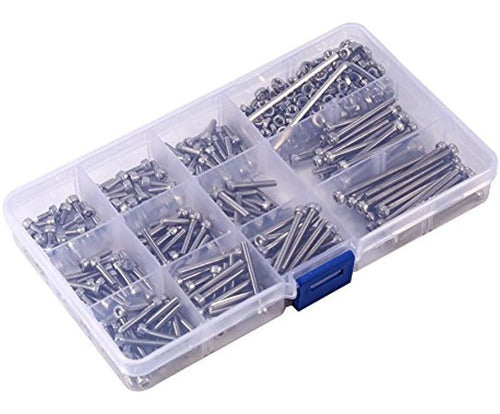 Yosoo 440 Pcs M3 Stainless Steel Hexagonal Head Socket Cap Screws and Nuts Kit 0