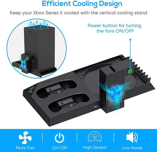 Yuanhot Base 2 En 1 Cooler Y Carga De Controles Compatible Con Xbox 2