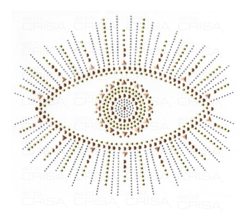 Crisa Hotfix Masonic Eye Rhinestone Hotfix Patch 2