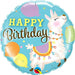 Qualatex 18" Birthday Llama Foil Balloon, Multicolor 0