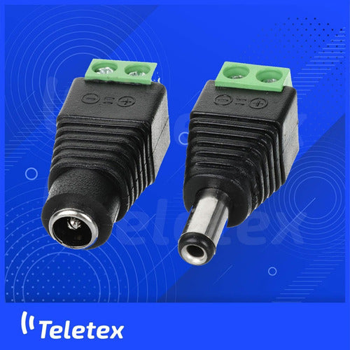 Pack Balun Connector + DC Male Female Plug CCTV 4