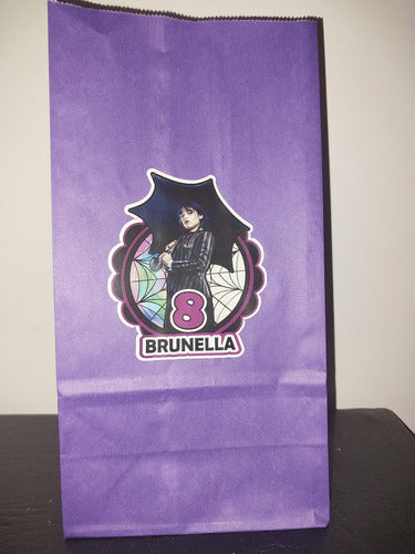 Bolsa Sorpresa Papel Personalizada Merlina X 10 Unidades 1