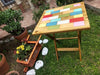 Vintage Folding Bar Table + 2 Folding Vintage Chairs 3