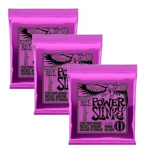 Ernie Ball Pack of 3 Encordados 011 Electric Guitar 2220 C 0