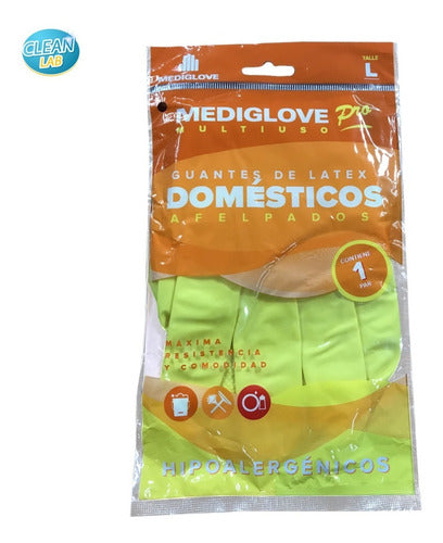 Mediglove Flocked Latex Household Gloves 6 Pairs Size XL 1
