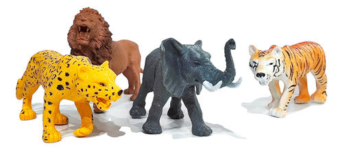 Set of 4 Wild Animals Toys for Kids 0