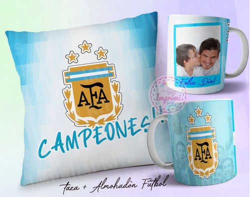 Sublimation Templates Soccer Mug and Cushion Argentine Football 6