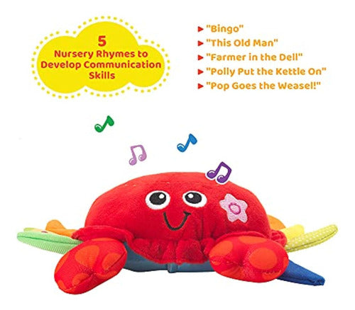 Kiddolab Musical Plush Crab Toy for Babies 3