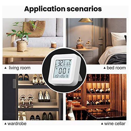 Haozee Smart WiFi Temperature and Humidity Sensor LCD Monitor 5