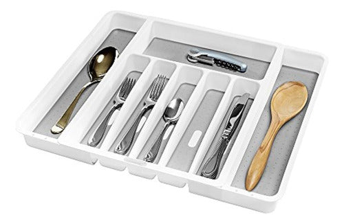 Madesmart Expandable Cutlery Tray White | Classic Collection 1